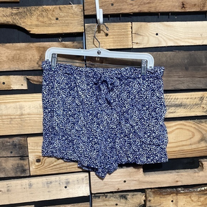 Madewell Drawstring Drapey Pull On Shorts Bengali Blockprint‎ Style AO218 M